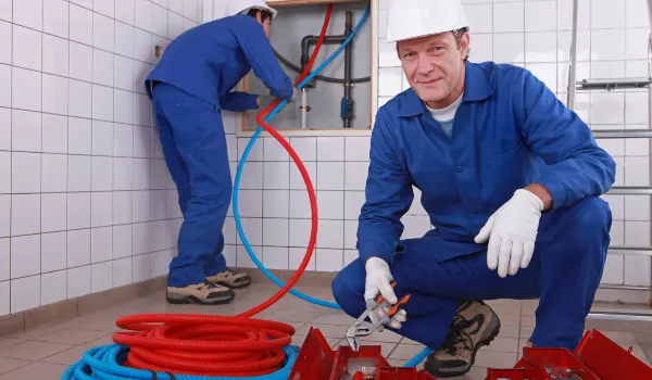 male plumber fixing a bathroom faucet from Plumber Pflugerville in Austin, TX - Austin TX