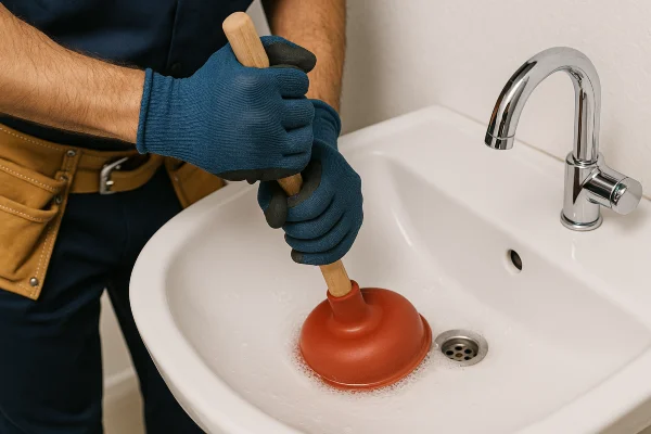 a male technician tightening a ball valve from Plumber Pflugerville in Round Rock, TX - Round Rock TX